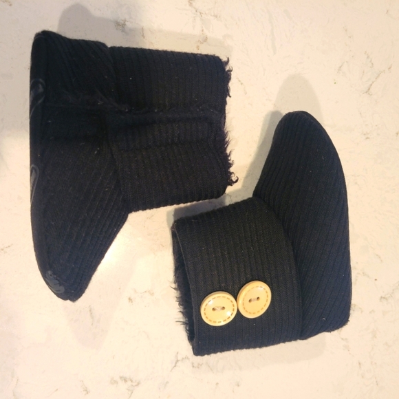 Baby Walker Toddler Black Snow Boots Size 9-18 Months - Picture 2 of 13